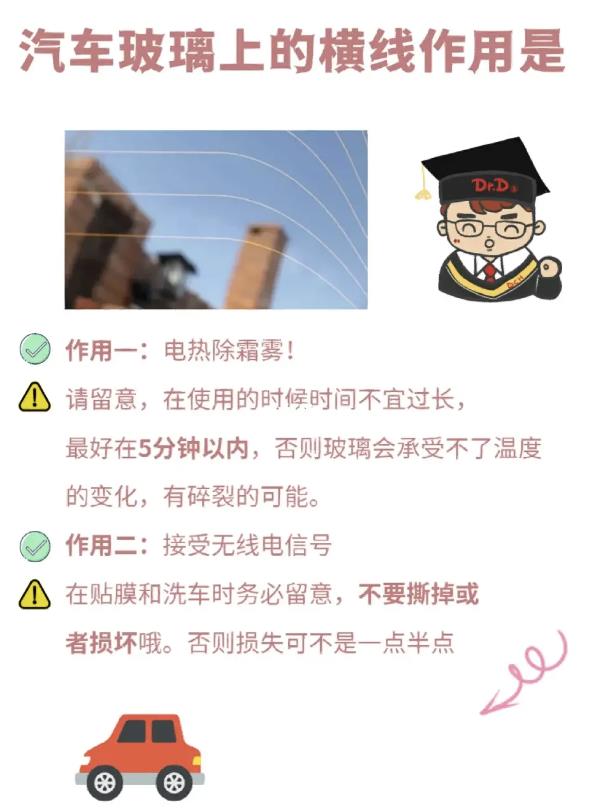 汽车后窗户玻璃横线黑点作用是什么