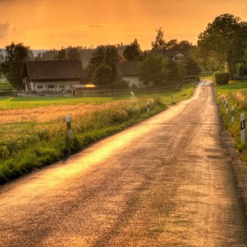 农村迷人风景图片,乡间小路唯美意境图片